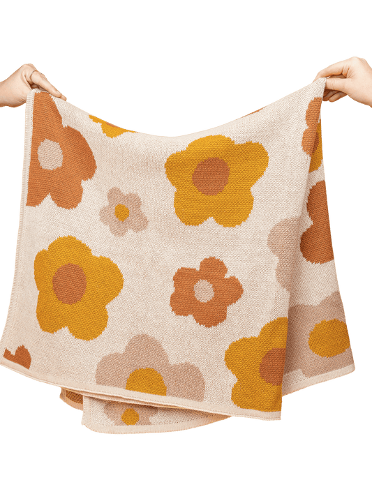 Baby Blanket Organic Cotton Knit - Bloom Blankets Kiin ®