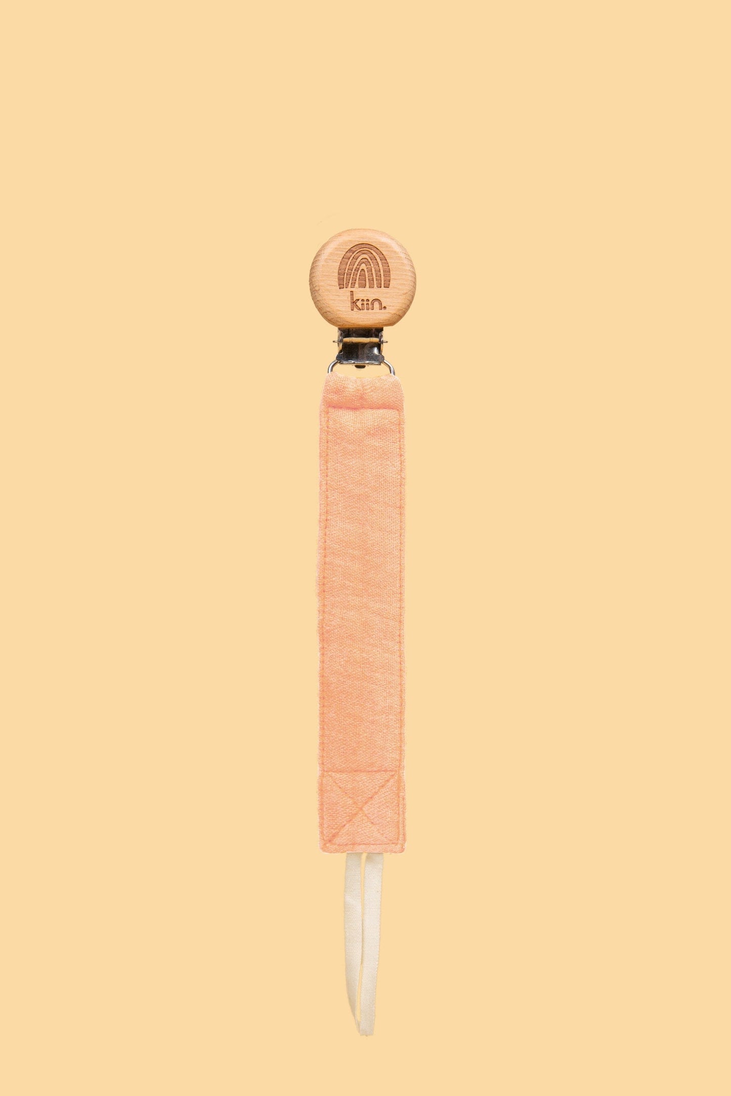 Cotton Dummy Clip Dummies + Teethers Kiin ® Peach Sunset