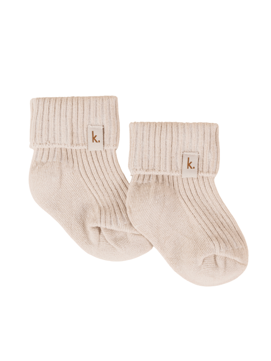 Cotton Ribbed Baby Socks - Oat Clothing Kiin ®