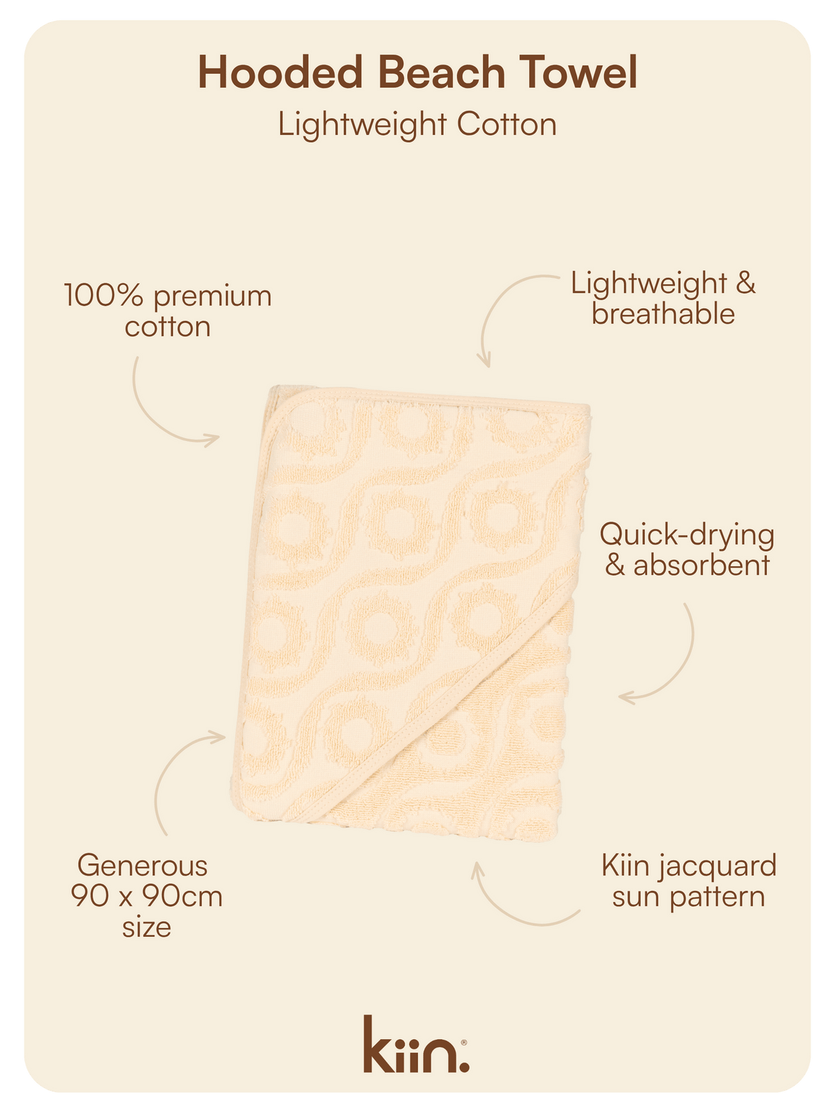 Hooded Beach Towel - Oat Kiin ®