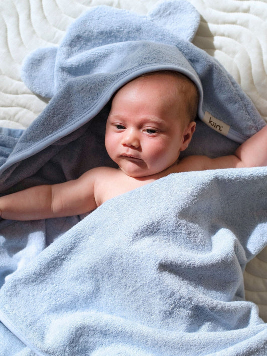 Hooded Towel - Sky Towels + Wash Cloths Kiin ®