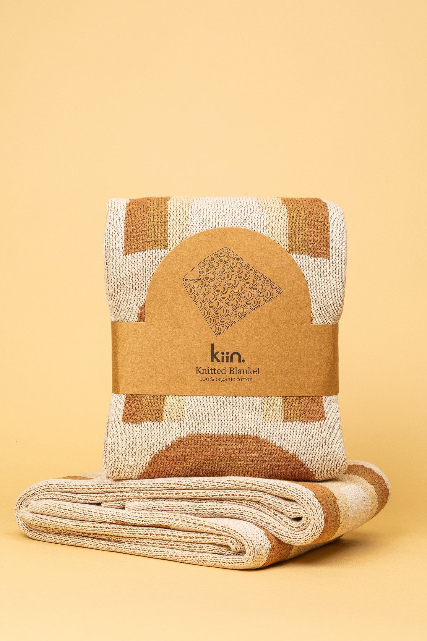 Organic Cotton Knitted Rainbow Blanket Blanket Kiin Baby