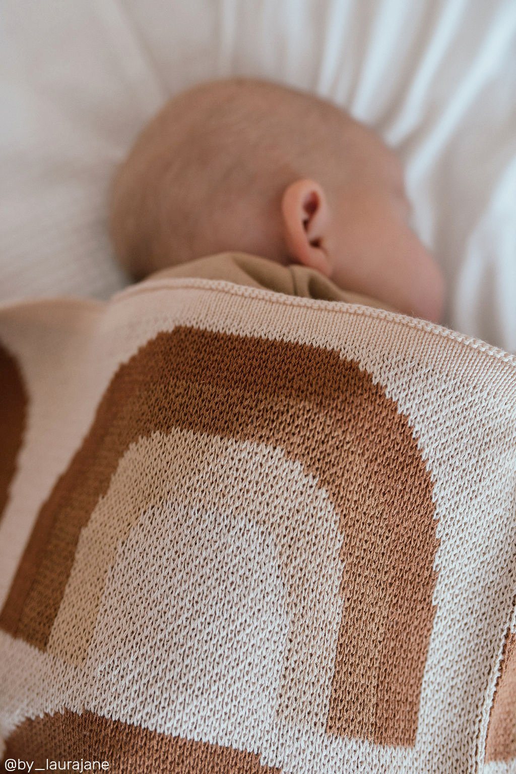Organic Cotton Knitted Rainbow Blanket Blanket Kiin Baby