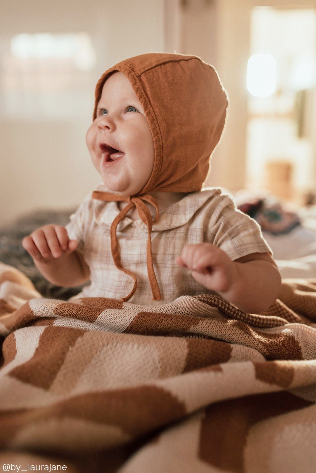 Organic Cotton Knitted Rainbow Blanket Blanket Kiin Baby