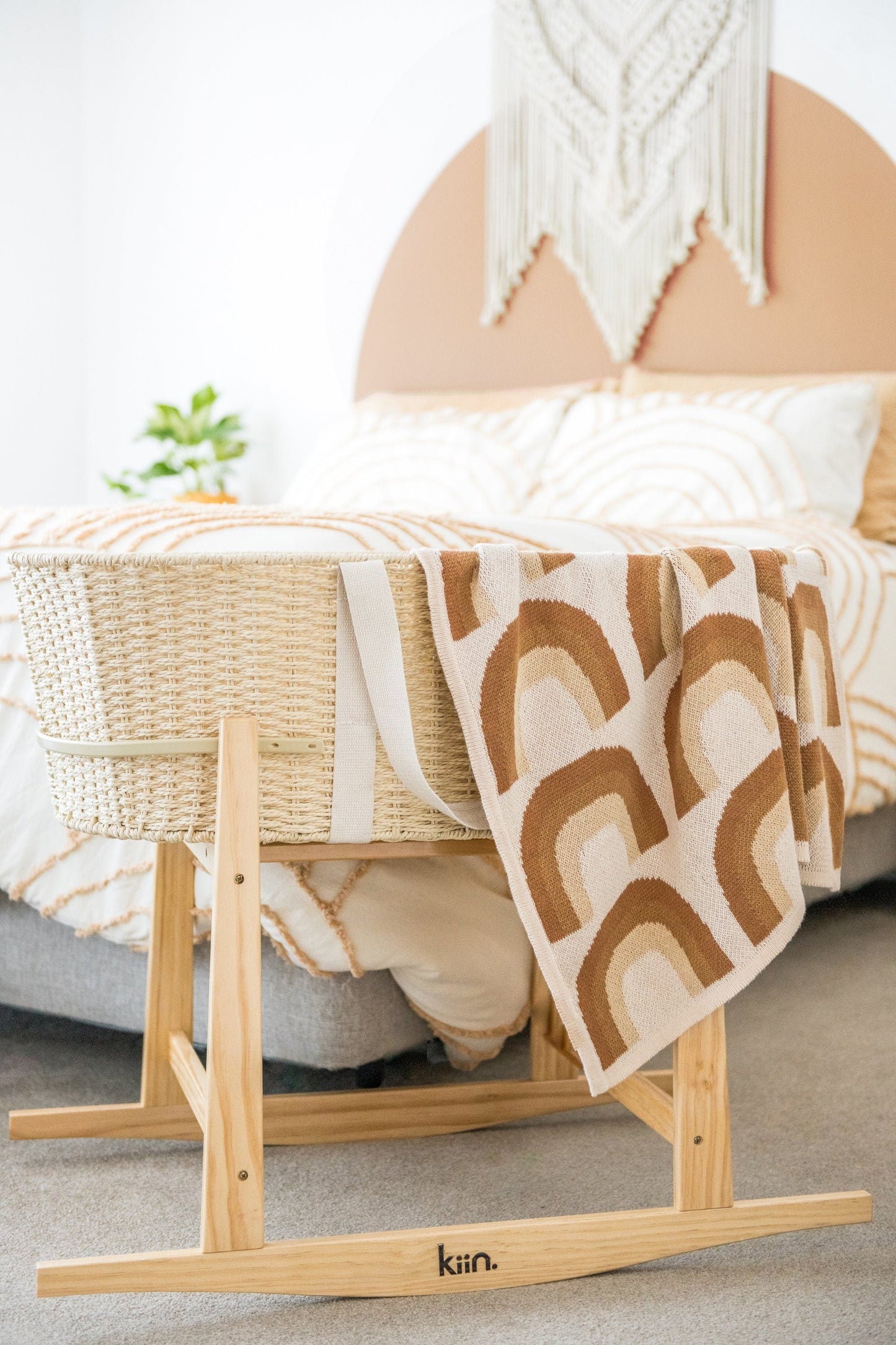 Organic Cotton Knitted Rainbow Blanket Blanket Kiin Baby