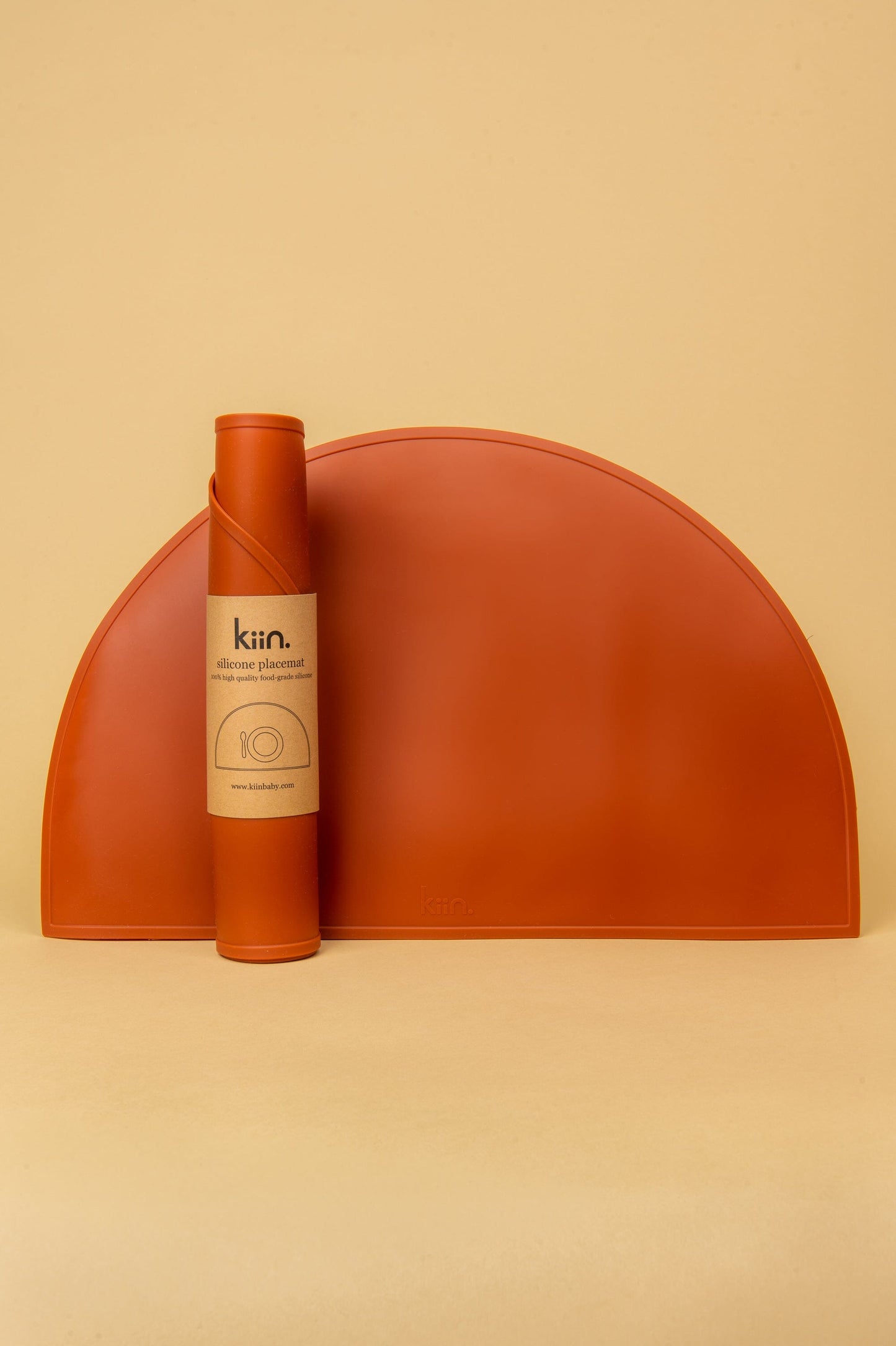 Silicone Placemat Feeding Kiin Baby Rust