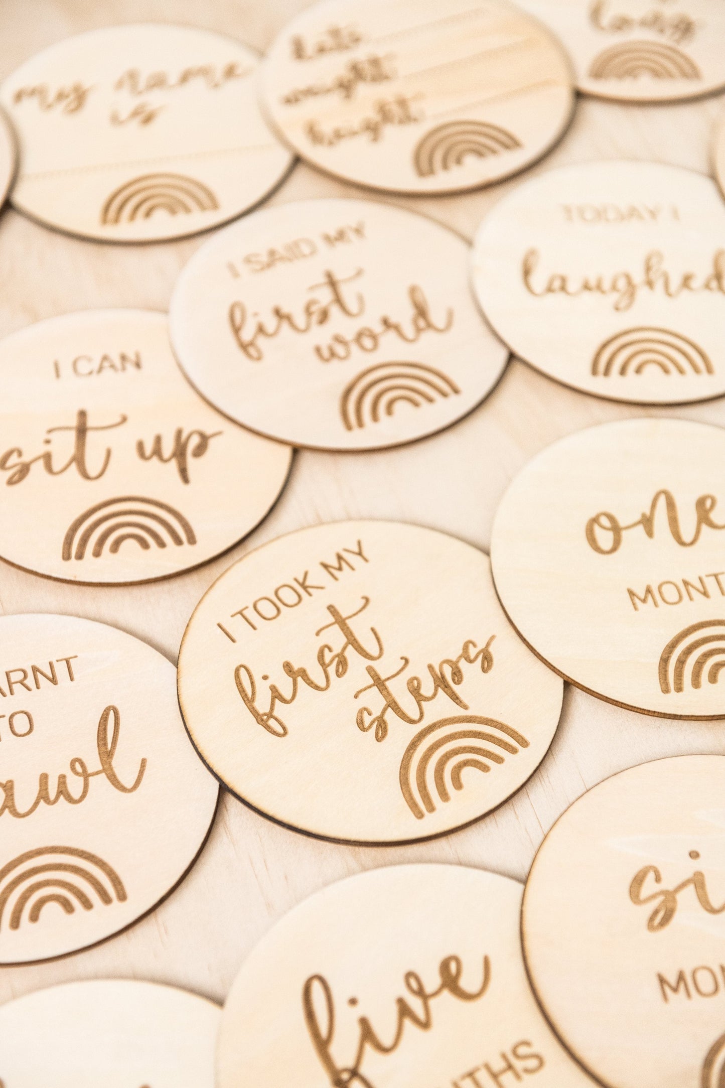 Wooden Milestone Discs Decor Kiin Baby