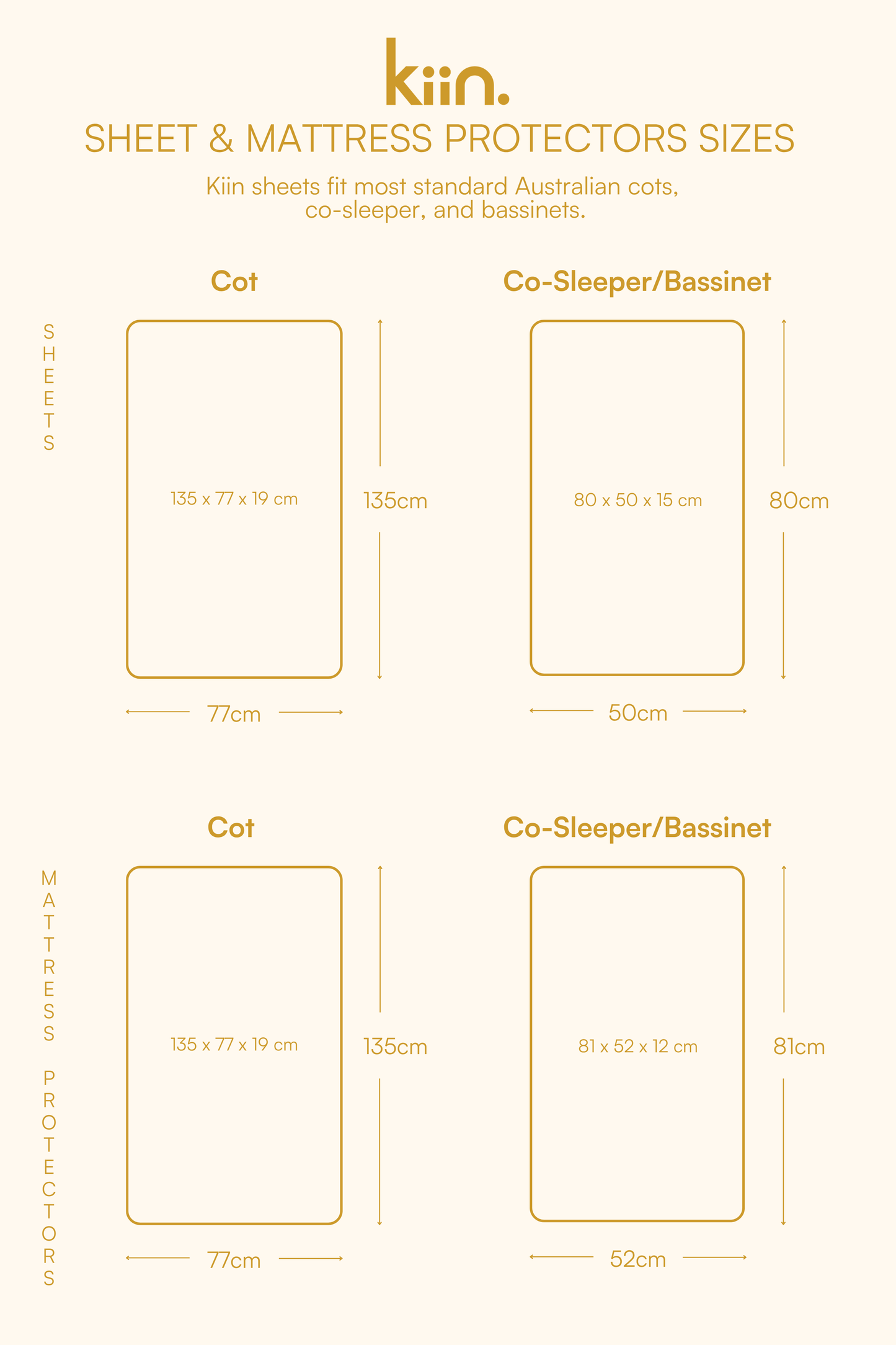 Bassinet/Co Sleeper Organic Sheet Sheets Kiin ® 