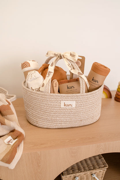 Cotton Rope Nappy Caddy Organiser