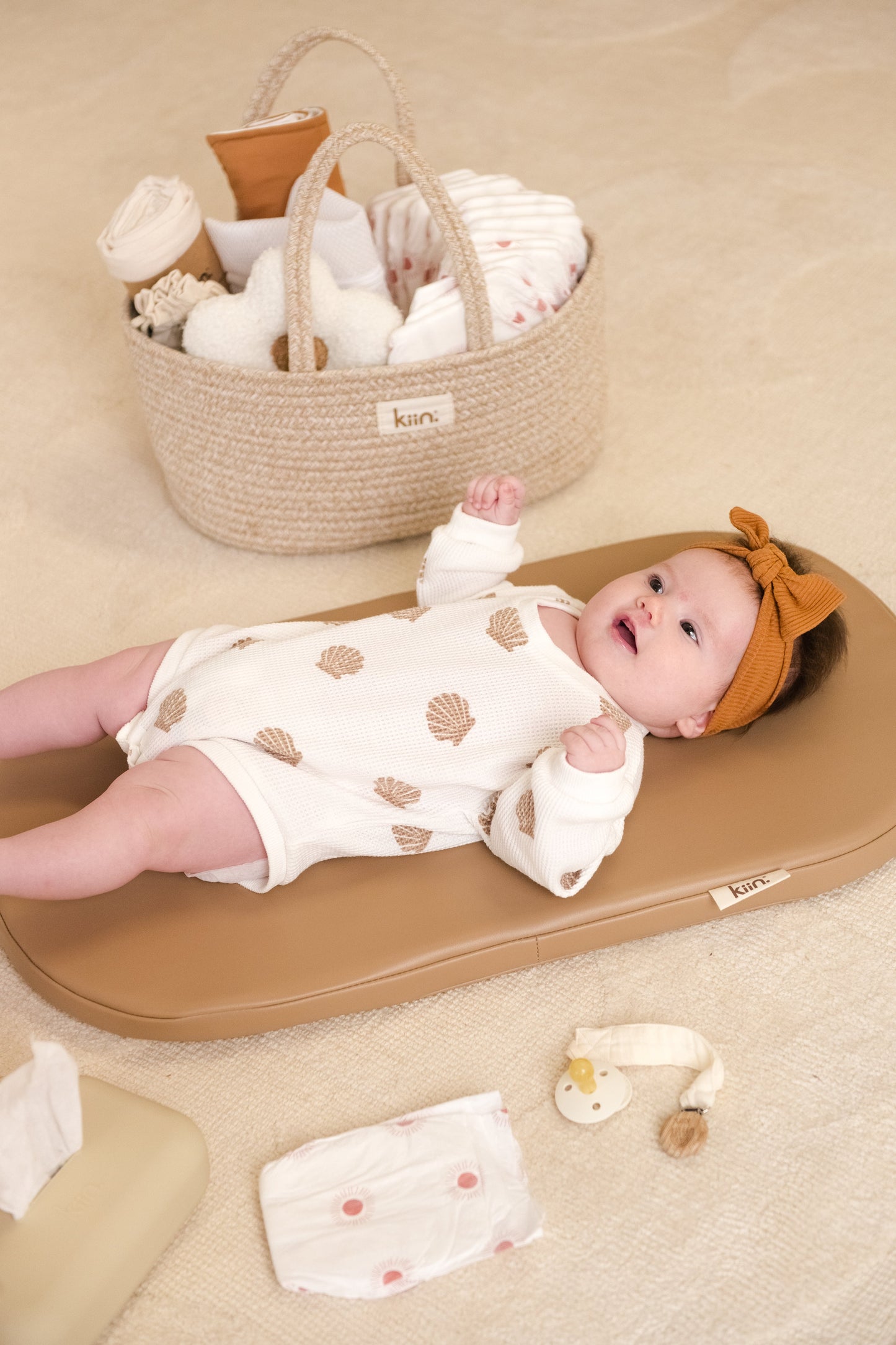 Cotton Rope Nappy Caddy Organiser