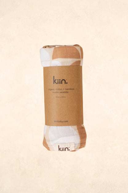 Organic Muslin Swaddle - Pebble (Limited Edition) Swaddles Kiin ® 
