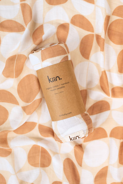 Organic Muslin Swaddle - Pebble (Limited Edition) Swaddles Kiin ® 