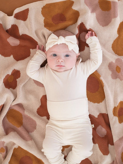 Baby Blanket Organic Cotton Knit - Bloom Blankets Kiin ® 