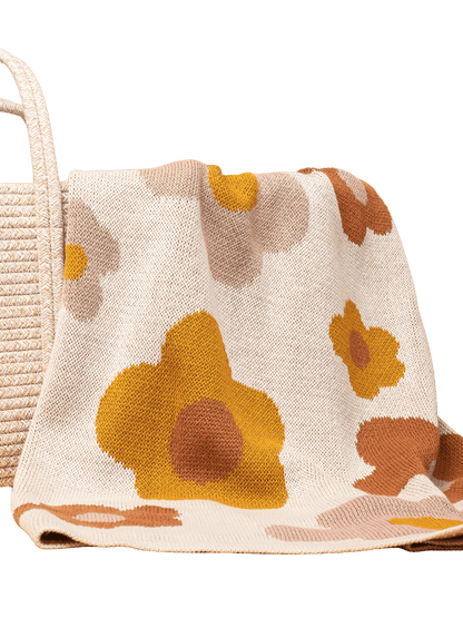 Baby Blanket Organic Cotton Knit - Bloom Blankets Kiin ® 