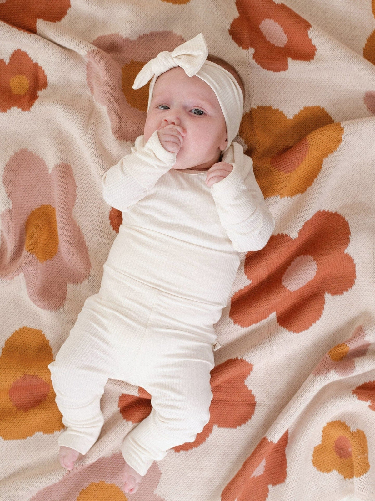Baby Blanket Organic Cotton Knit - Bloom Blankets Kiin ® 