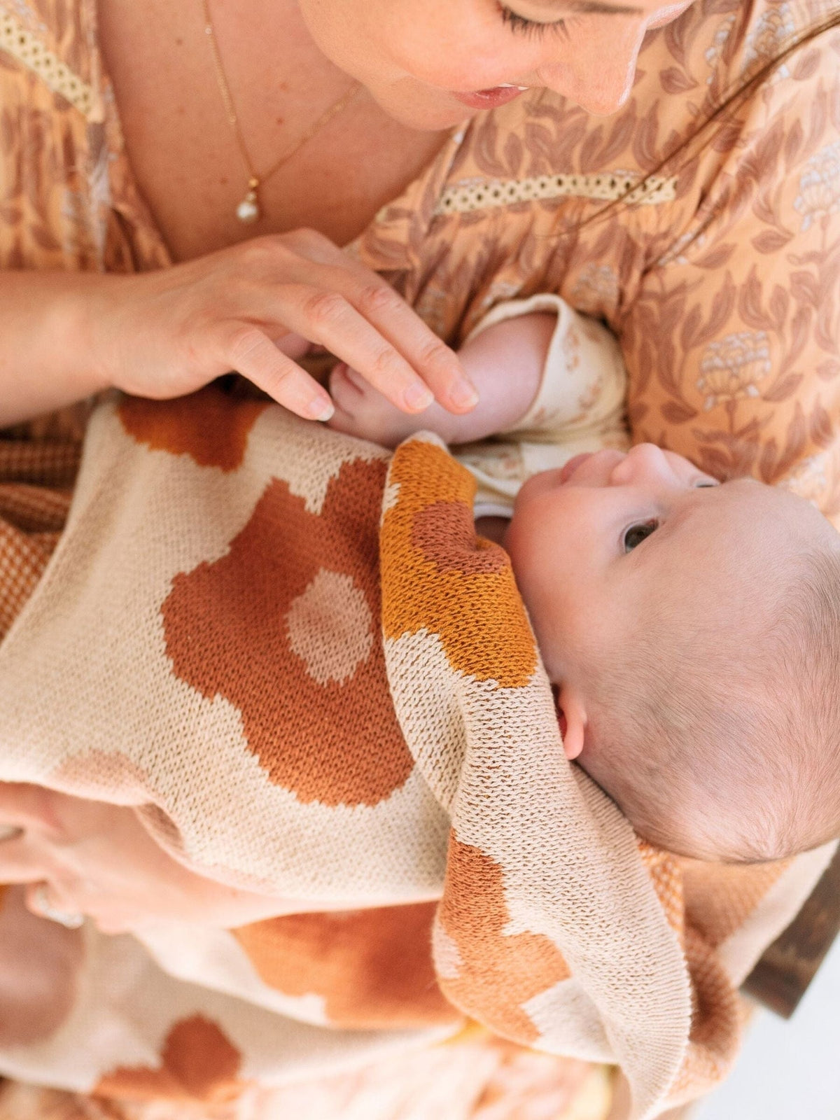 Baby Blanket Organic Cotton Knit - Bloom Blankets Kiin ® 