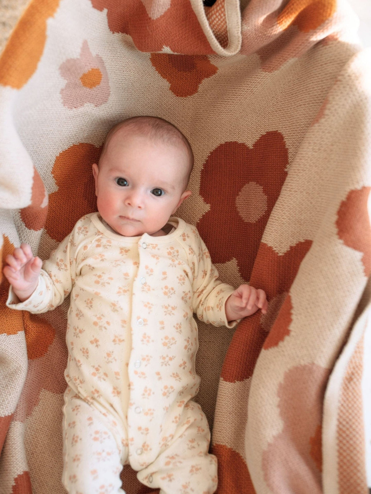 Baby Blanket Organic Cotton Knit - Bloom Blankets Kiin ® 