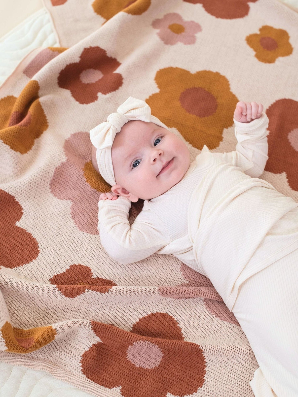 Baby Blanket Organic Cotton Knit - Bloom Blankets Kiin ® 