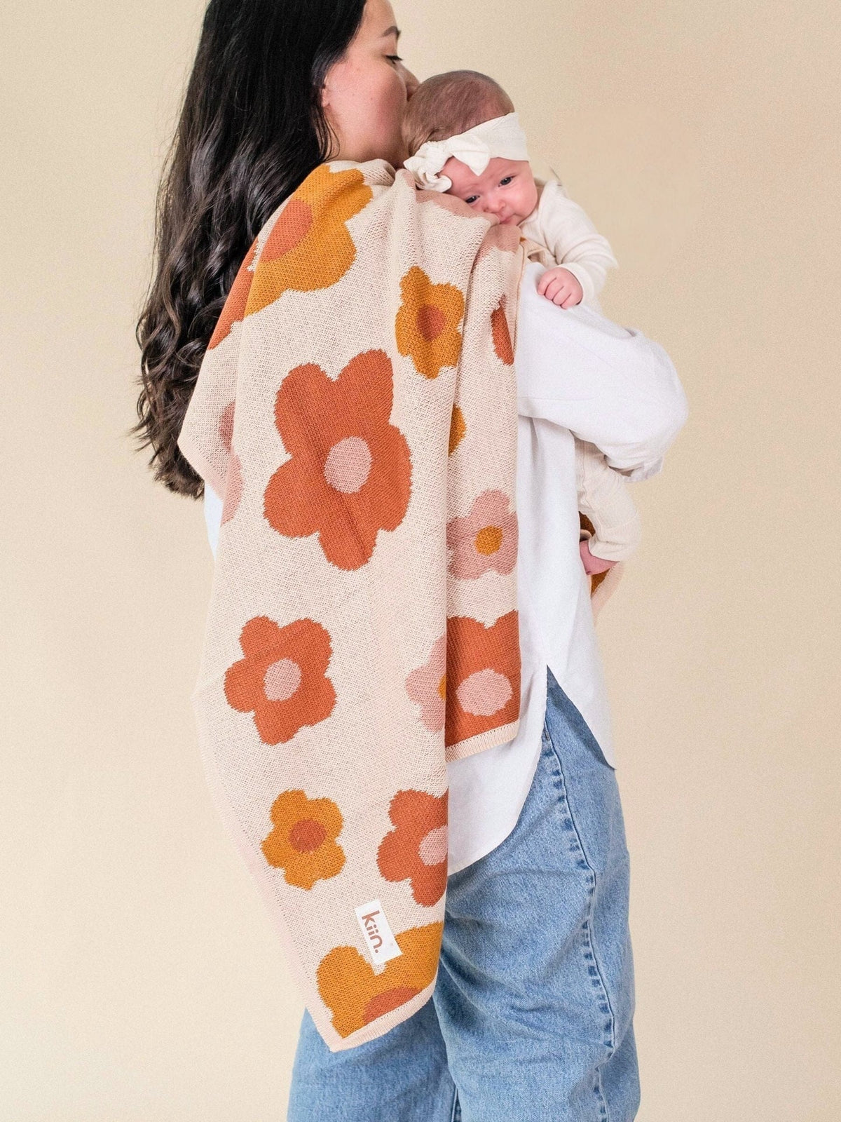 Baby Blanket Organic Cotton Knit - Bloom Blankets Kiin ® 
