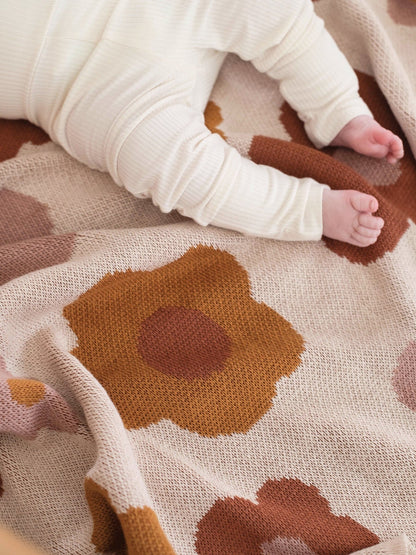 Baby Blanket Organic Cotton Knit - Bloom Blankets Kiin ® 