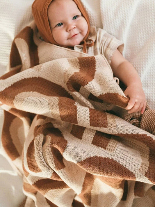 Baby Blanket Organic Cotton Knit - Rainbow Blankets Kiin ® 