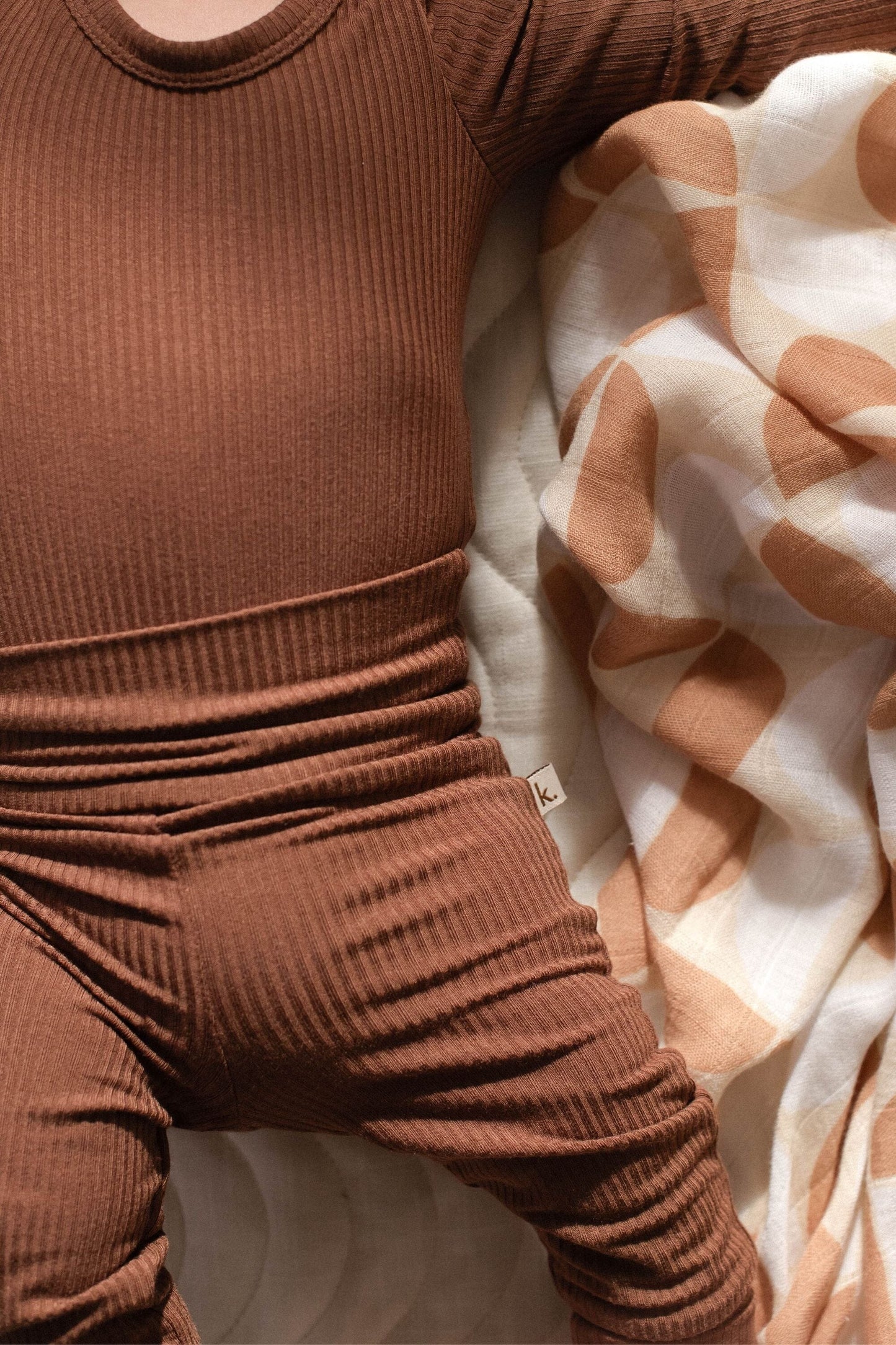 Bamboo Fold Down Leggings - Chocolate Clothing Kiin ® 