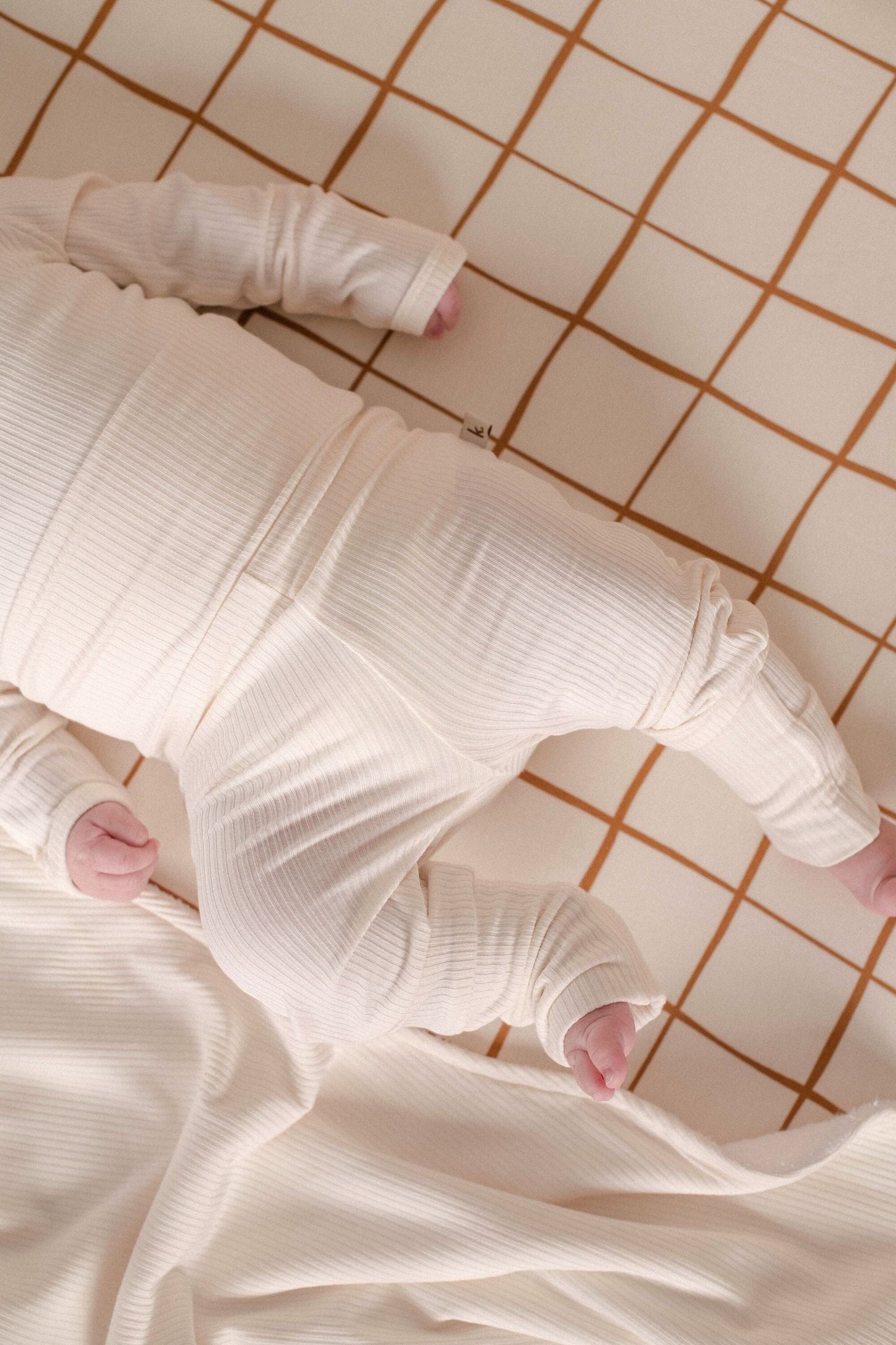 Bamboo Fold Down Leggings - Ivory Clothing Kiin ® 