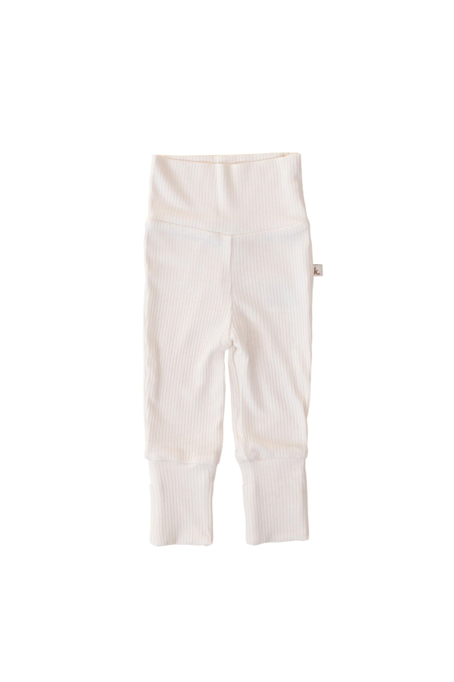 Bamboo Fold Down Leggings - Ivory Clothing Kiin ® 