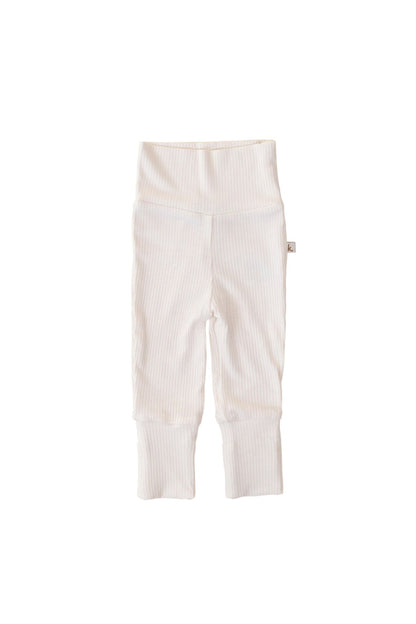 Bamboo Fold Down Leggings - Ivory Clothing Kiin ® 