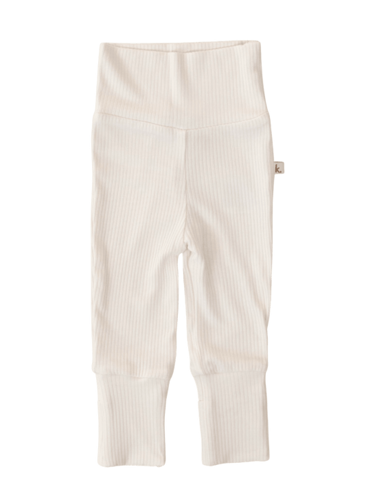 Bamboo Fold Down Leggings - Ivory Clothing Kiin ® 