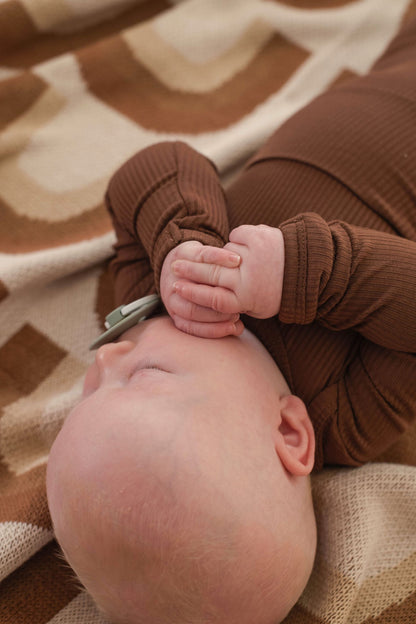 Bamboo Long Sleeve Bodysuit - Chocolate Clothing Kiin ® 