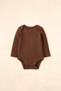 Bamboo Long Sleeve Bodysuit Clothing Kiin ® Premmie (00000) Chocolate 