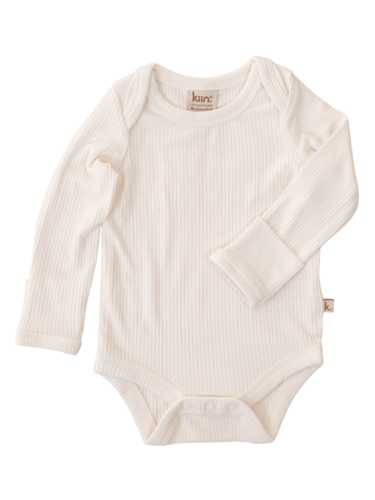 Bamboo Long Sleeve Bodysuit - Ivory Clothing Kiin ® 