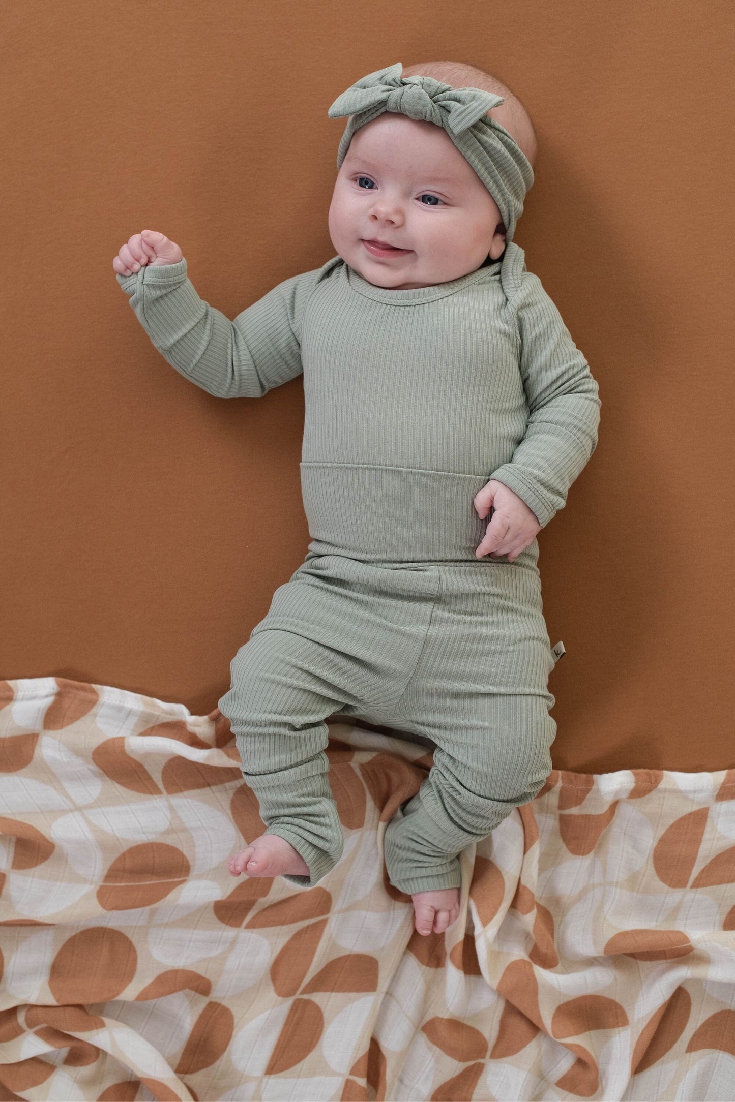 Bamboo Long Sleeve Bodysuit - Sage Clothing Kiin ® 