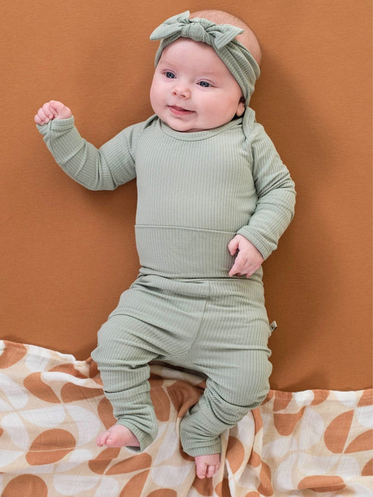 Bamboo Long Sleeve Bodysuit - Sage Clothing Kiin ® 