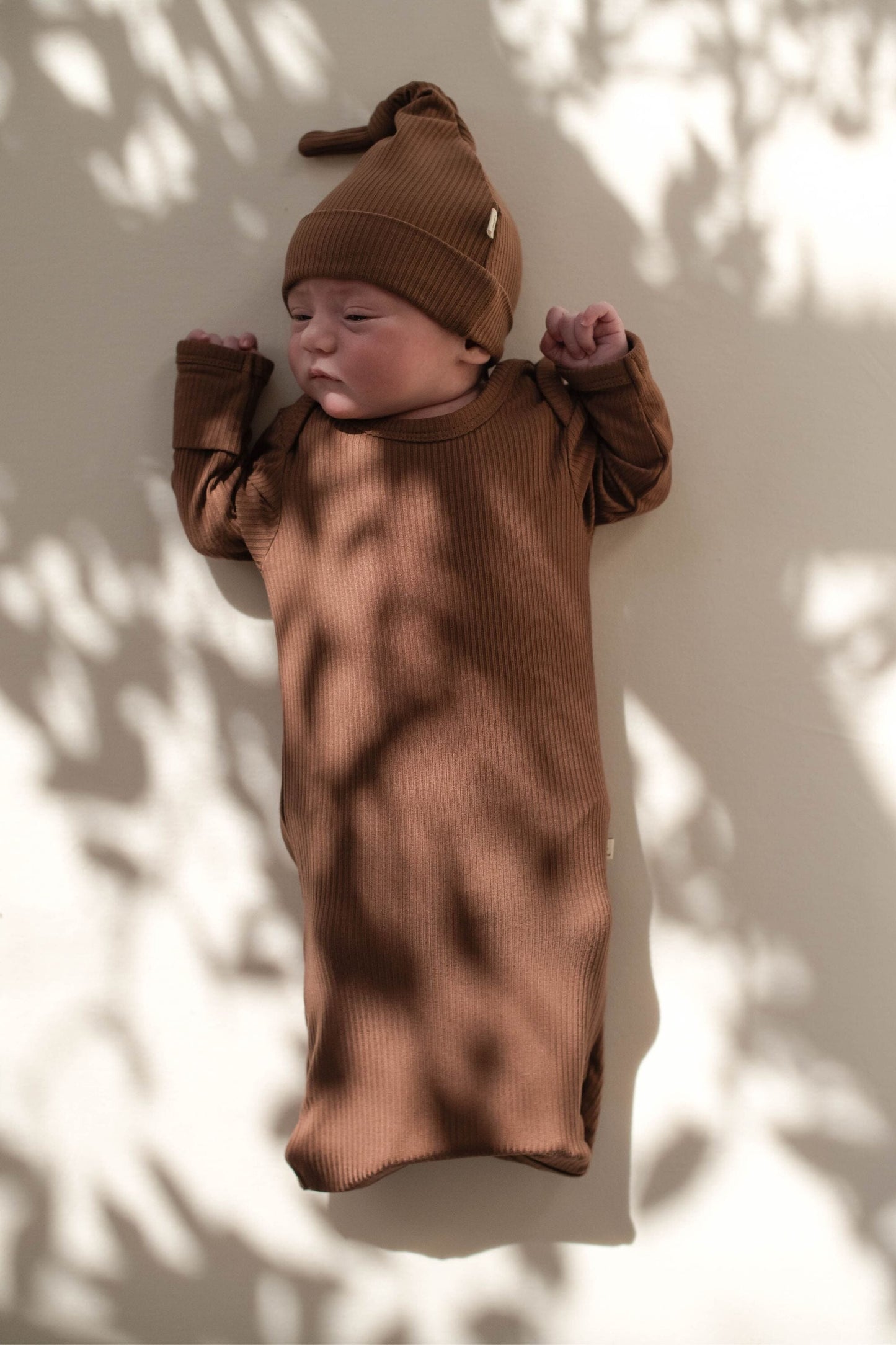 Bamboo Newborn Gown - Chocolate Clothing Kiin ® 