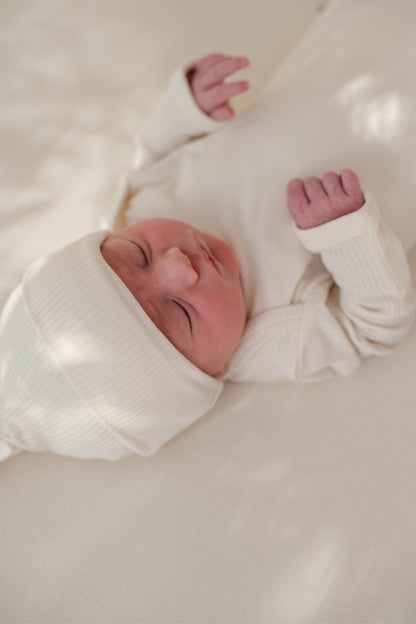 Bamboo Newborn Gown - Ivory Clothing Kiin ® 
