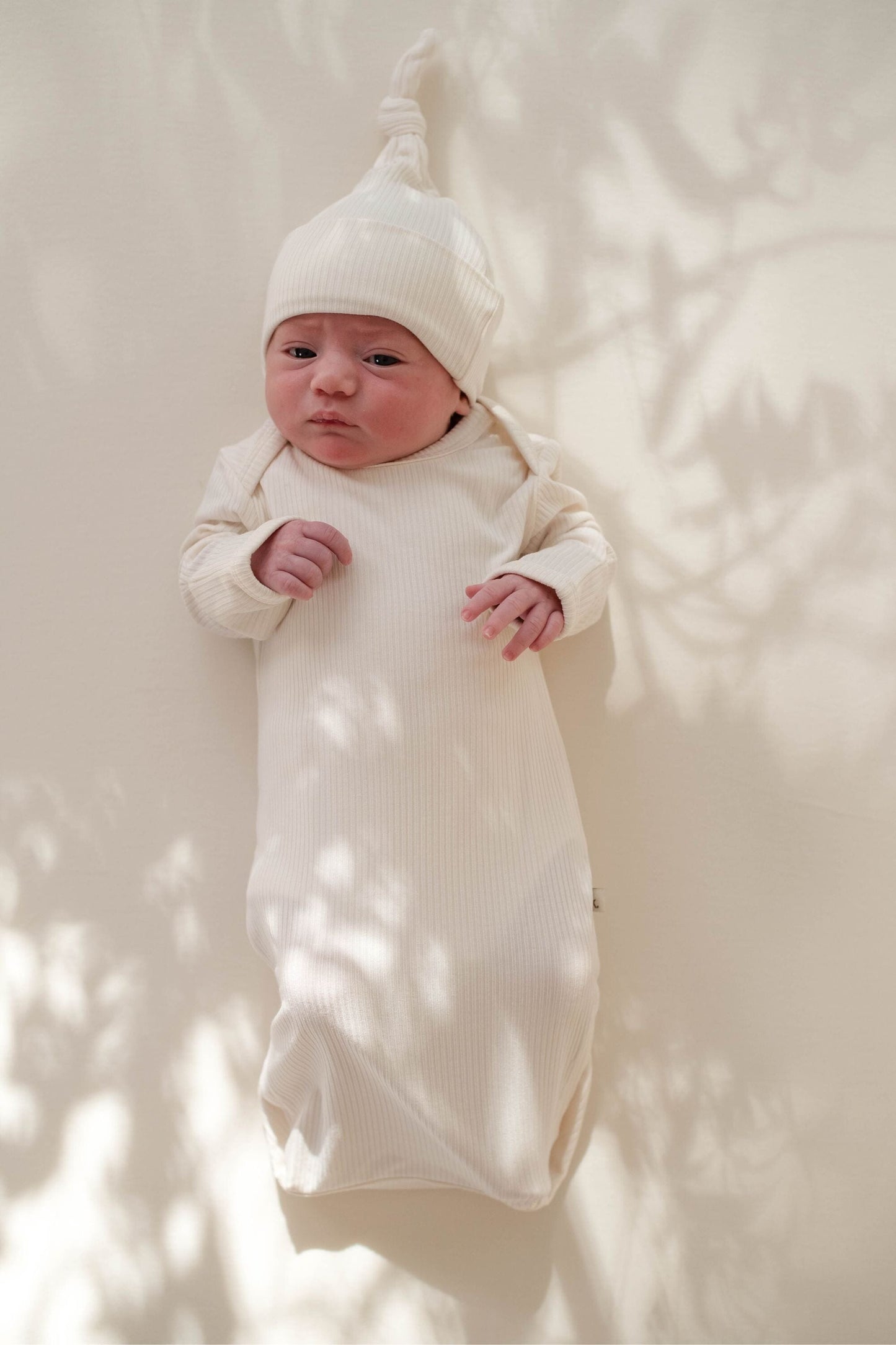 Bamboo Newborn Gown - Ivory Clothing Kiin ® 