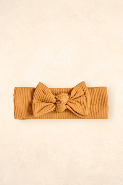 Bamboo Stretch Bow Headband - OUTLET Bows + Beanies Kiin ® Caramel 