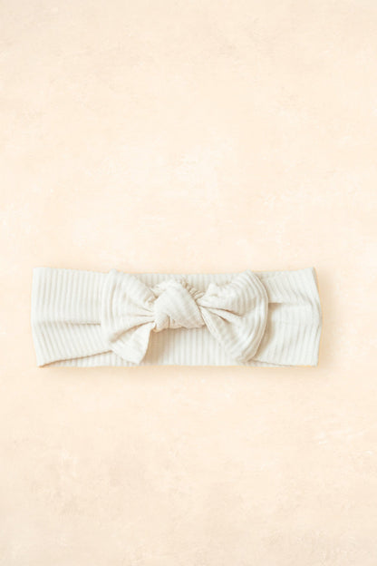 Bamboo Stretch Bow Headband - OUTLET Bows + Beanies Kiin ® Ivory 