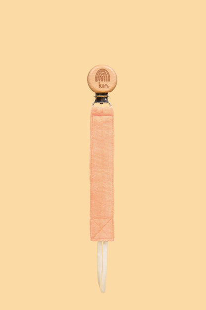 Cotton Dummy Clip Dummies + Teethers Kiin ® Peach Sunset 