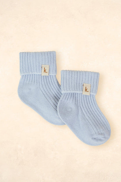 Cotton Ribbed Baby Socks Clothing Kiin ® Blue 0 - 6 Months 