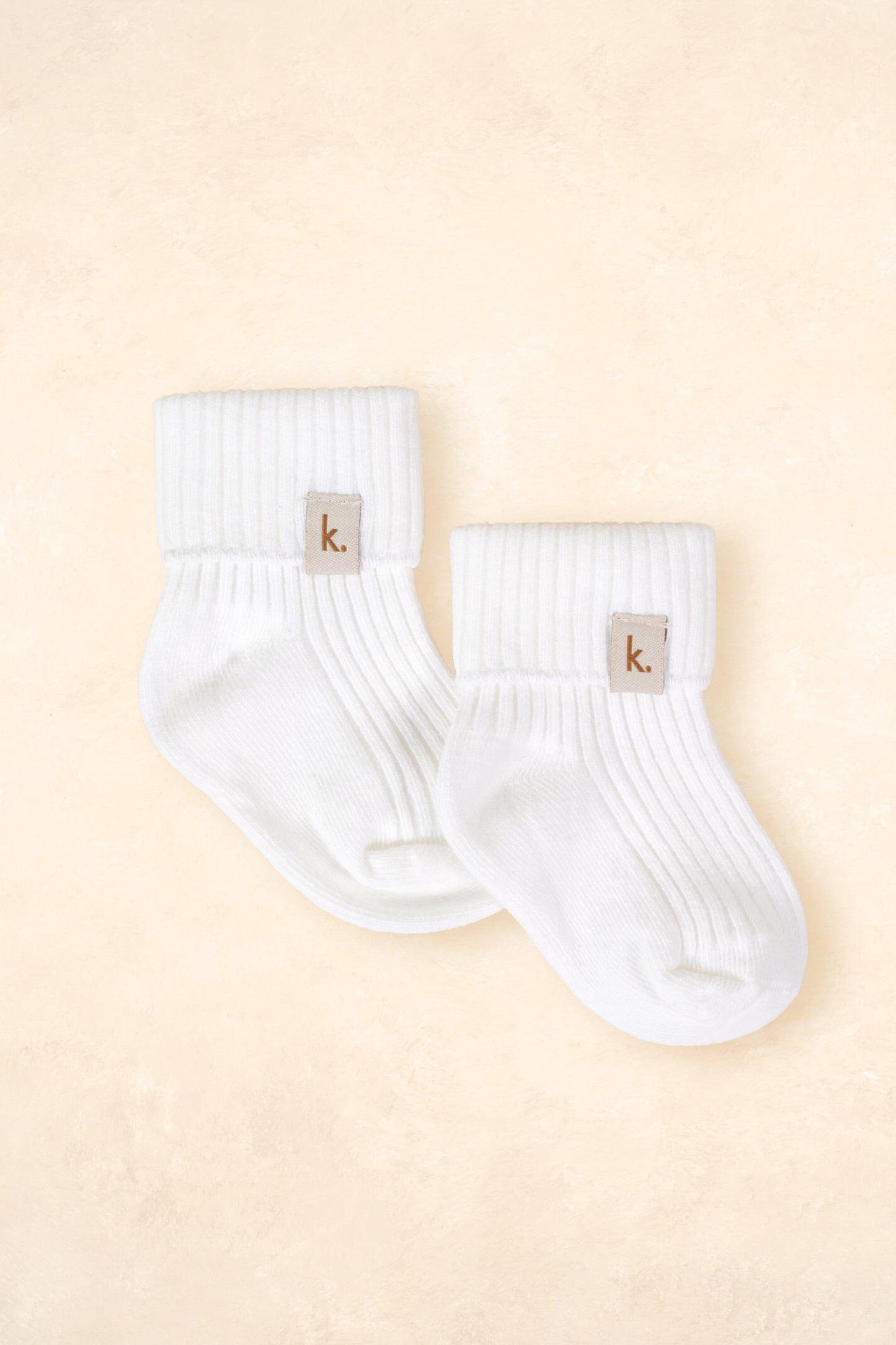 Cotton Ribbed Baby Socks Clothing Kiin ® Ivory 0 - 6 Months 