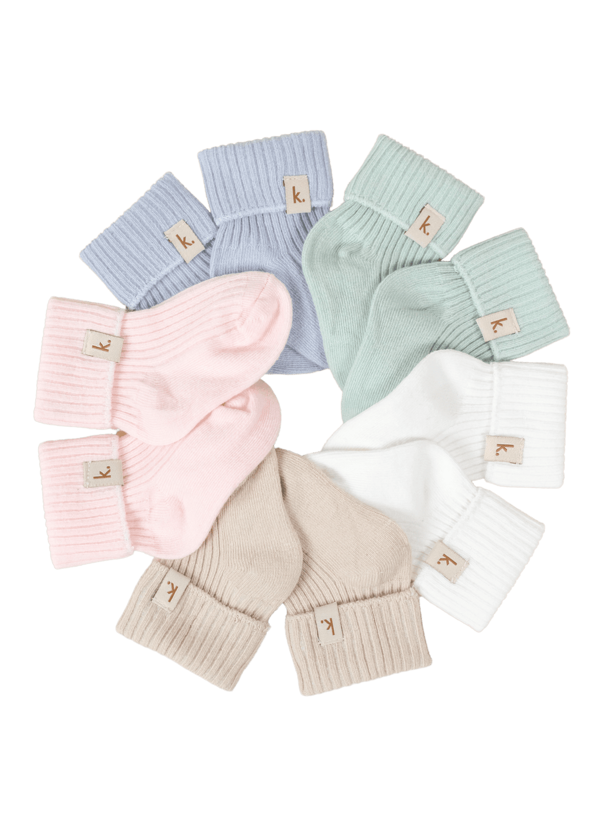 Cotton Ribbed Baby Socks - Ivory Clothing Kiin ® 
