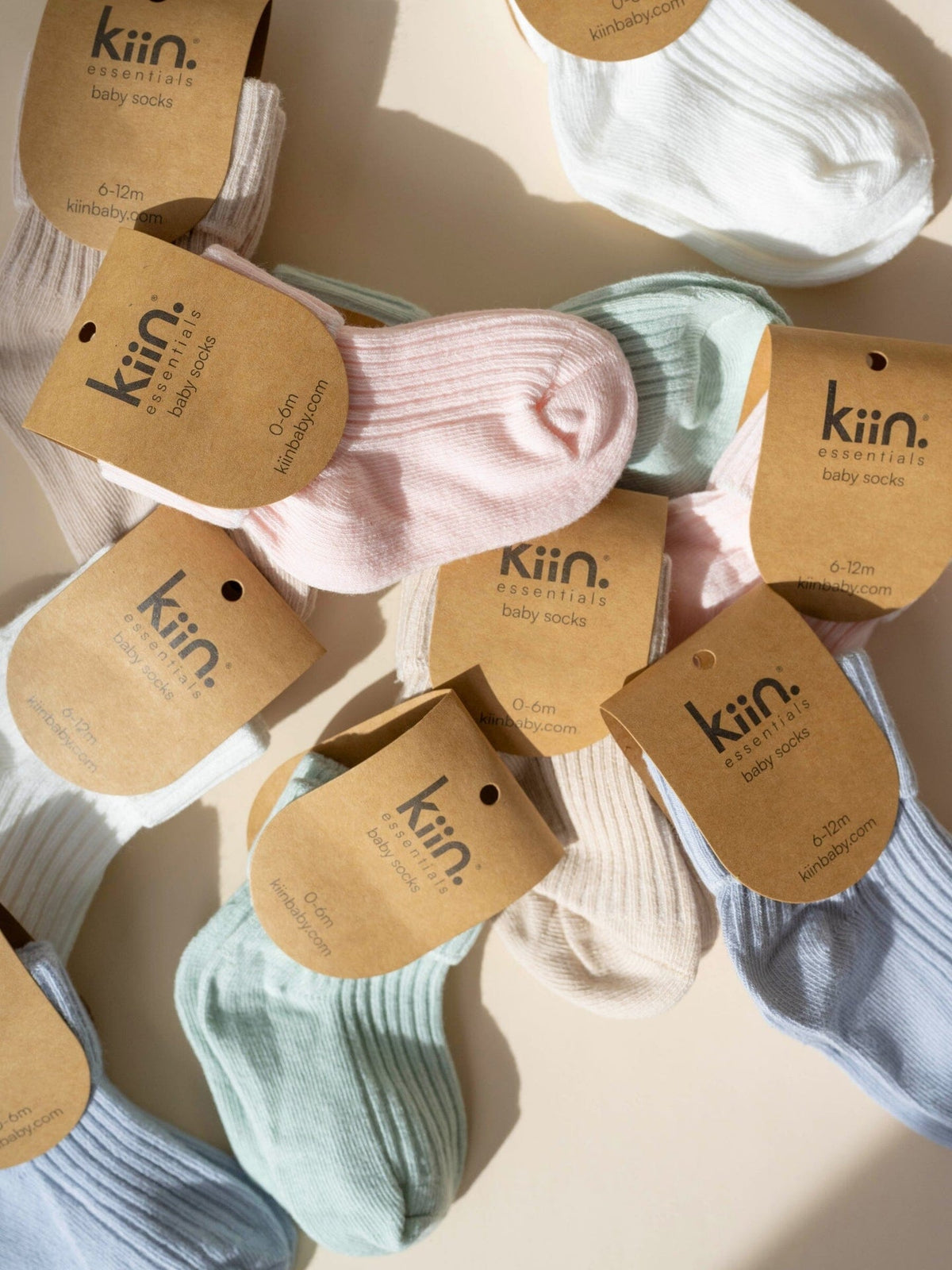 Cotton Ribbed Baby Socks - Ivory Clothing Kiin ® 