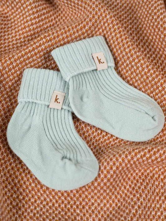 Cotton Ribbed Baby Socks - Sage Clothing Kiin ® 