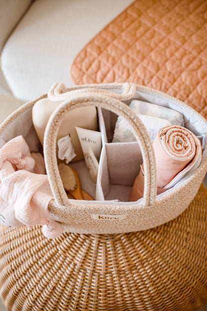 Cotton Rope Nappy Caddy Organiser Baby Baskets Kiin ® 