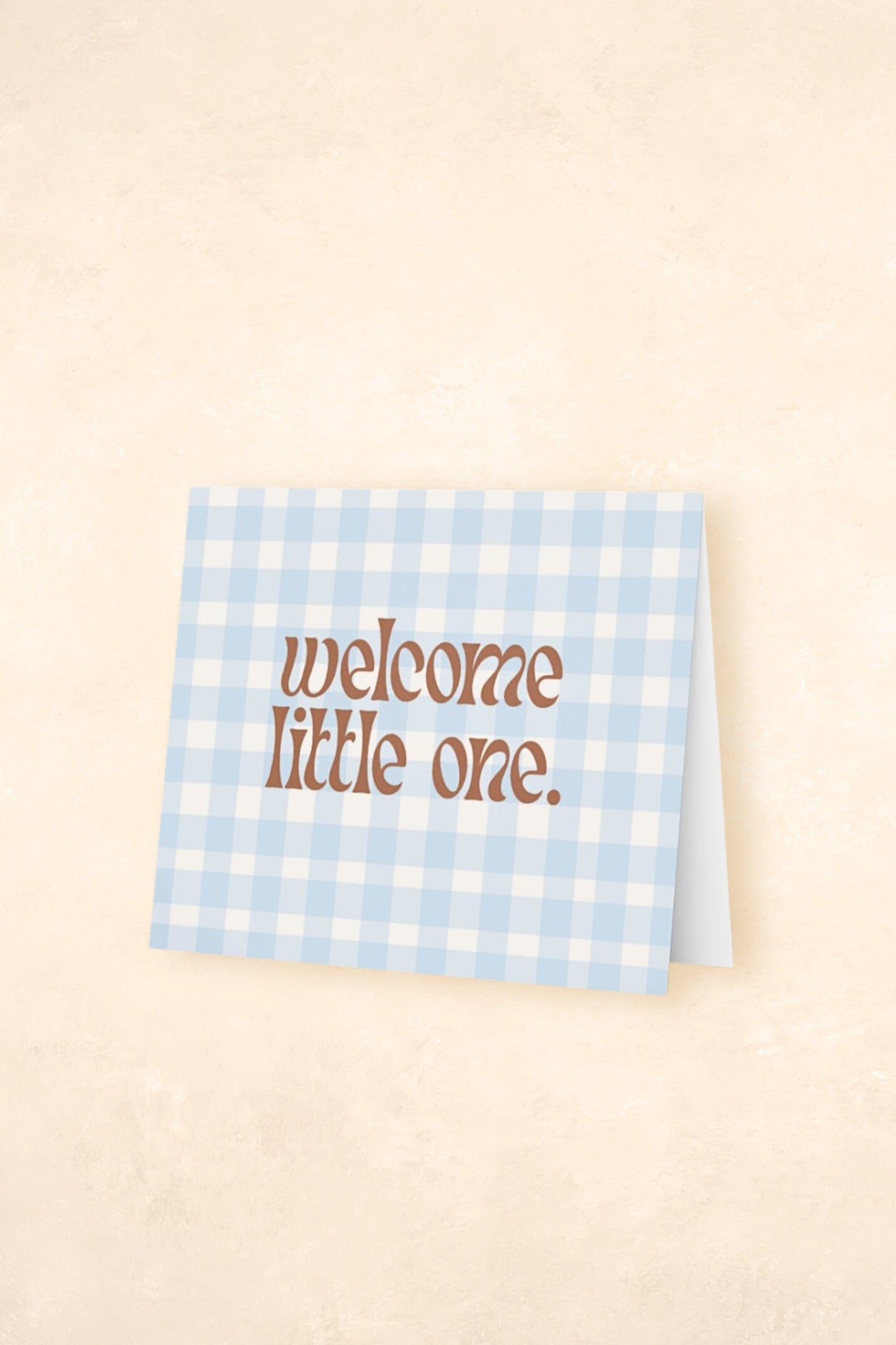 Greeting Card Gifts Kiin ® Welcome Little One (Blue Gingham) 