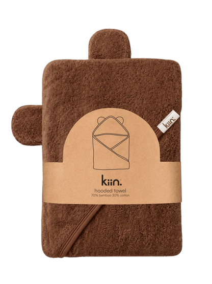 Hooded Towel - Chocolate Towels + Wash Cloths Kiin ® 