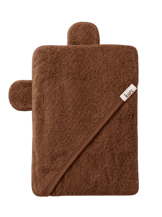 Hooded Towel - Chocolate Towels + Wash Cloths Kiin ® 